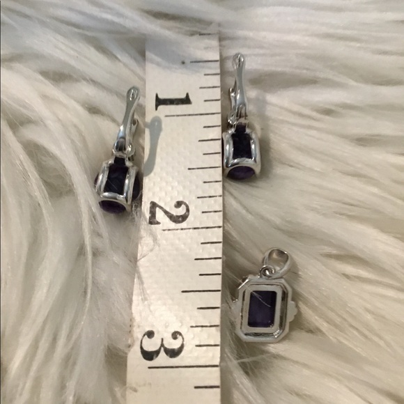 NWOT Vintage Genuine Russian Chariot & Diamond Cut Sapphire Earrings & Pendan - Picture 12 of 12